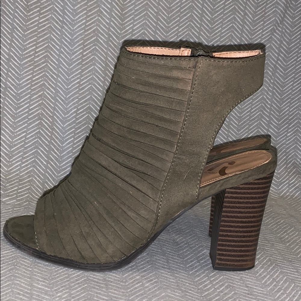 Olive ankle bootie sandals